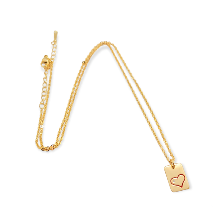 NECKLACE GOLD STEEL HEART2
